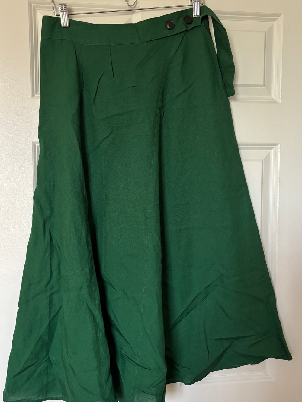 Zara Emerald Green A-Line Midi Skirt